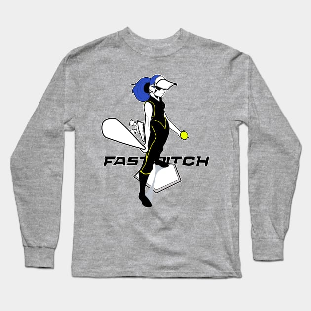 Fastpitch Bater Long Sleeve T-Shirt by Spikeani